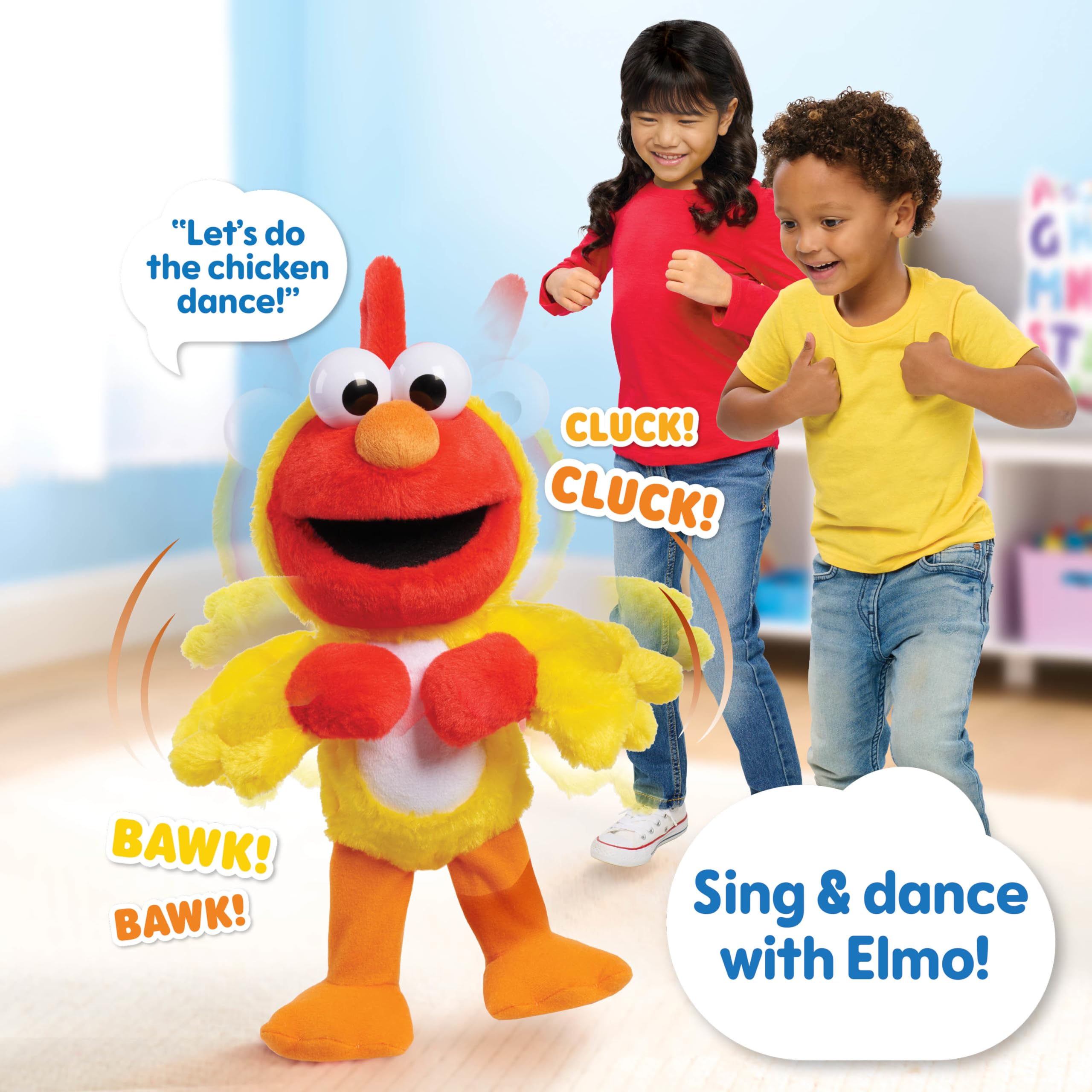 Amazon.com: Sesame Street Chicken Dance Elmo Feature 13 Inch Plush